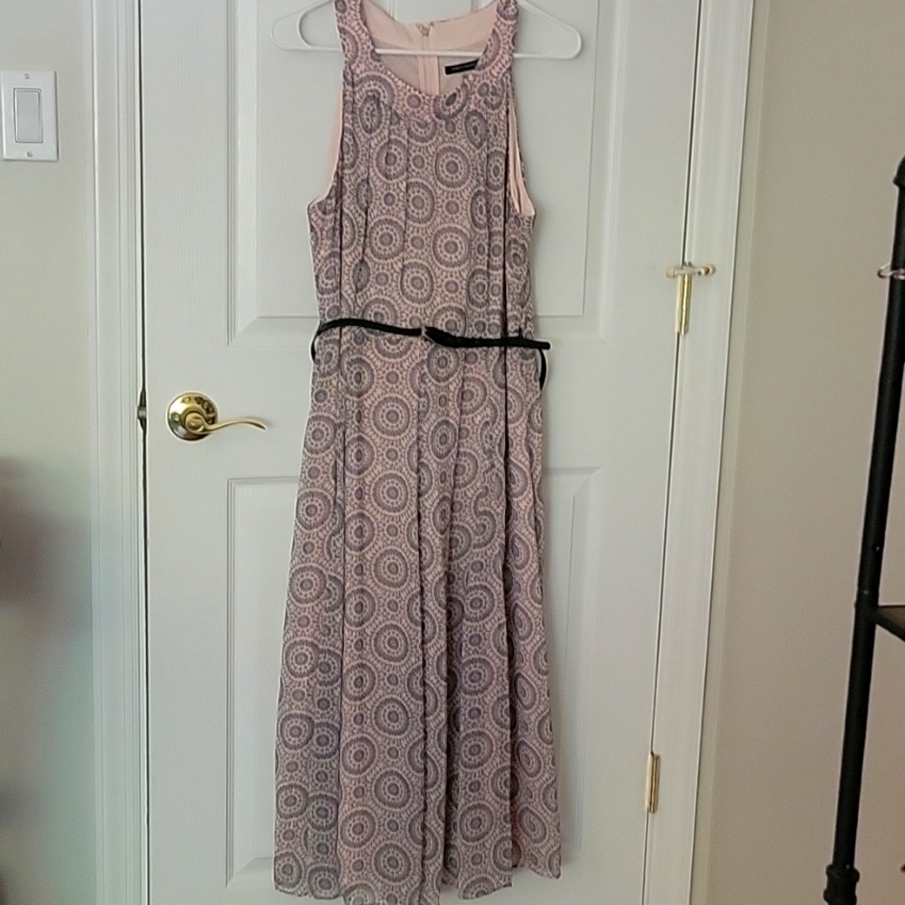 Tommy Hilfiger sz 12 navy and pink a line dress